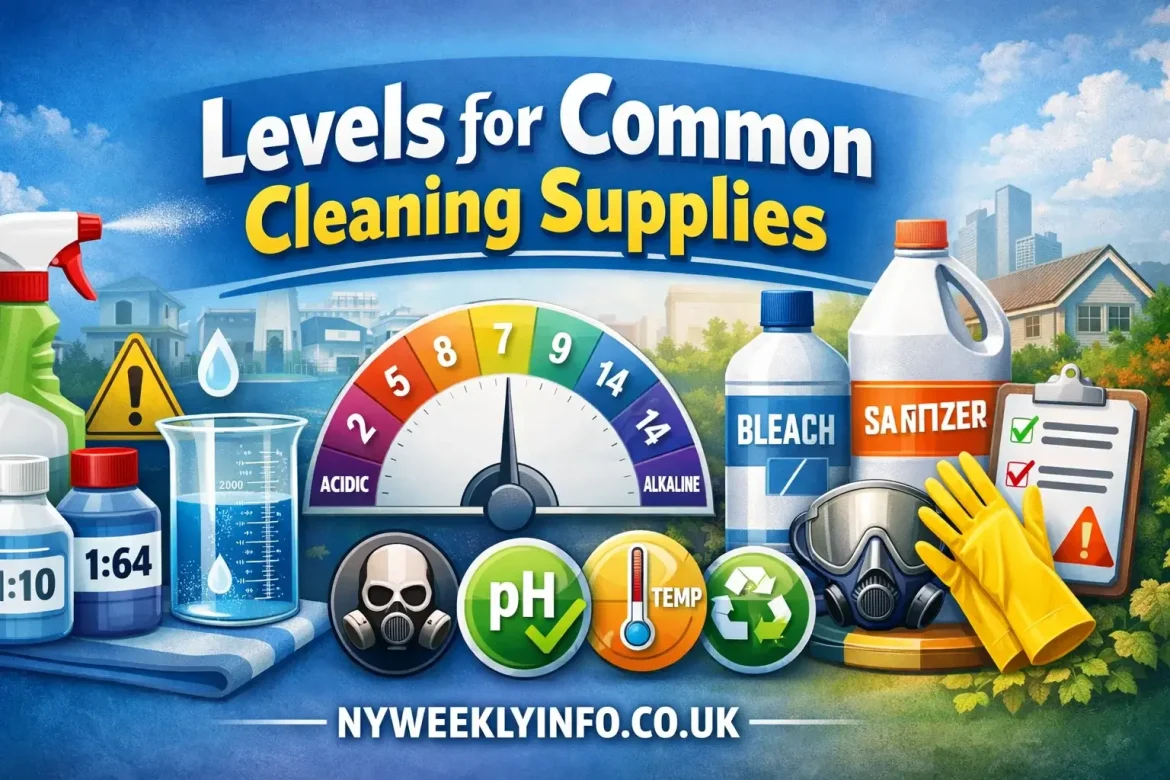 Levels for Common Cleaning Supplies in Homes and Workplaces